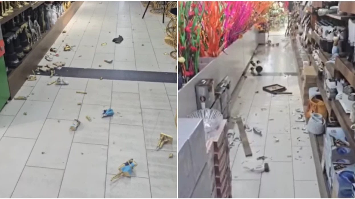 Ja dëmet e filmuara nga kamerat e sigurisë në momentin kur tërmeti godet vendin..(VIDEO)